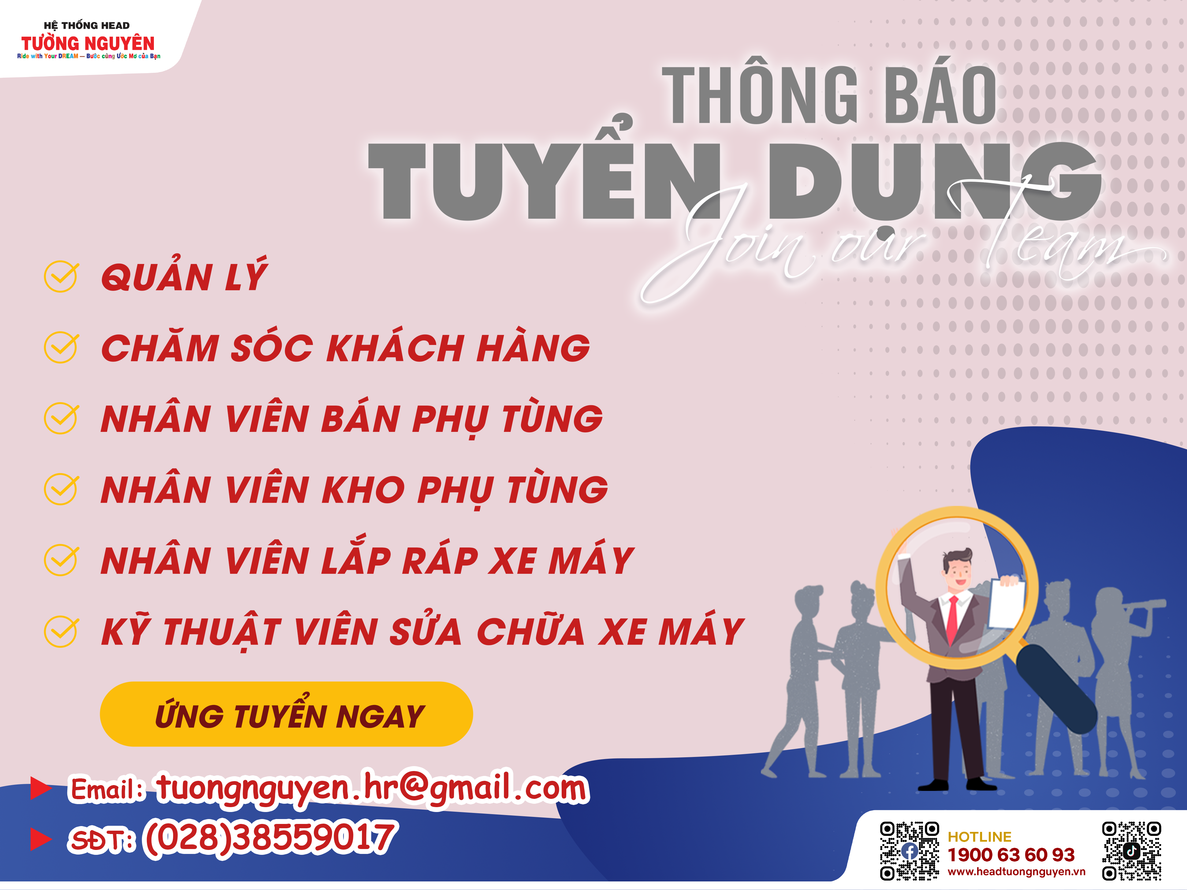 THÔNG BÁO TUYỂN DỤNG