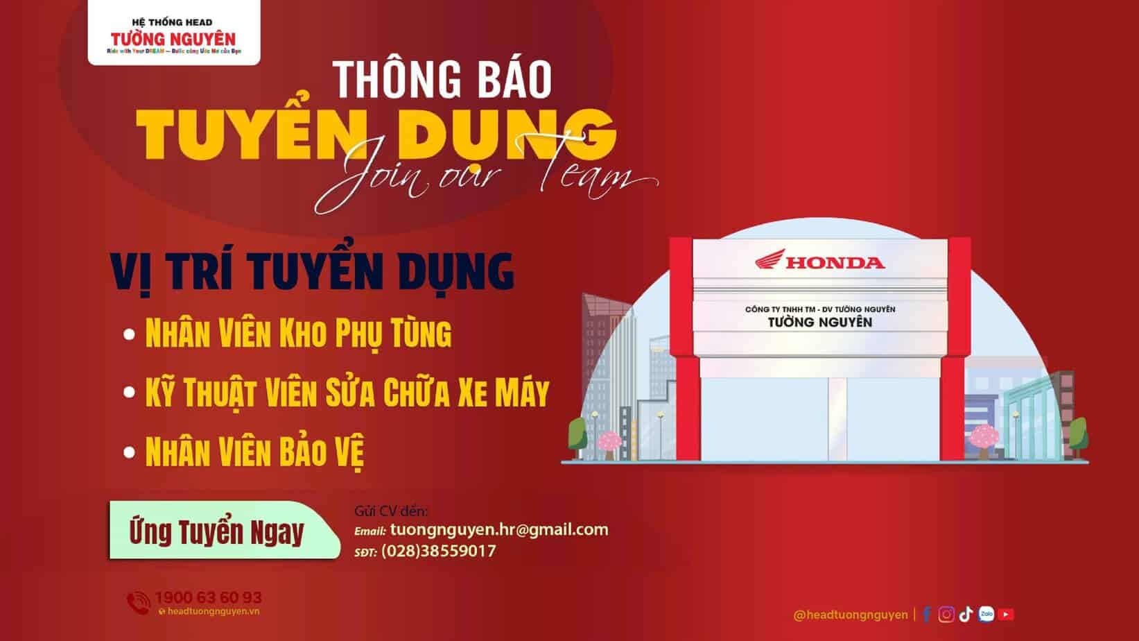 THÔNG BÁO TUYỂN DỤNG – LÀM VIỆC TẠI TP.HCM