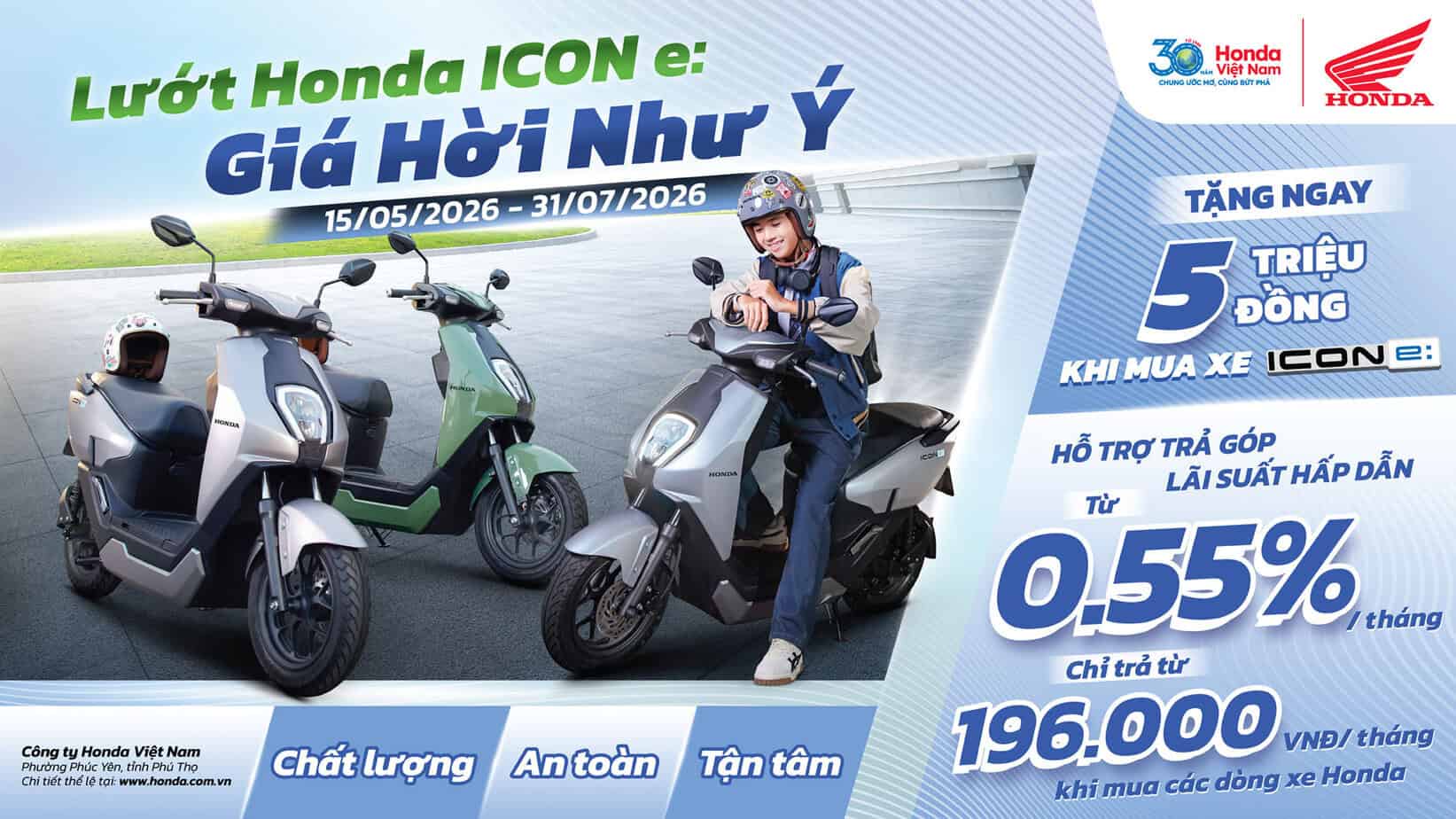 LƯỚT HONDA ICON e: GIÁ HỜI NHƯ Ý