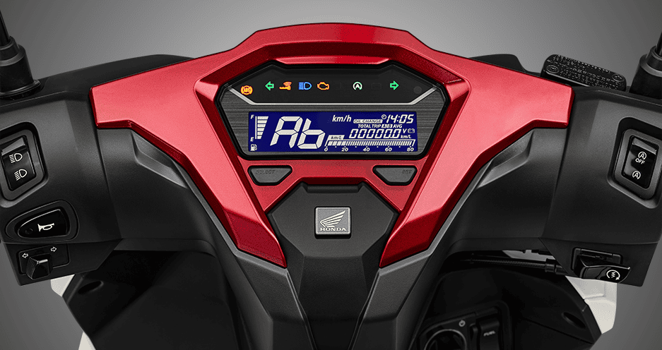 Air Blade 160/125 — Mặt đồng hồ LCD hiện đại
