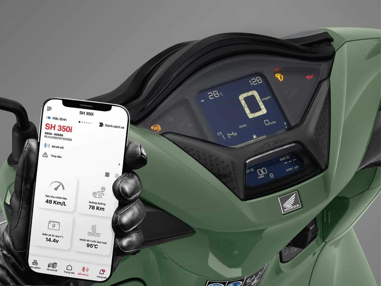SH350i — Kết nối điện thoại qua Bluetooth