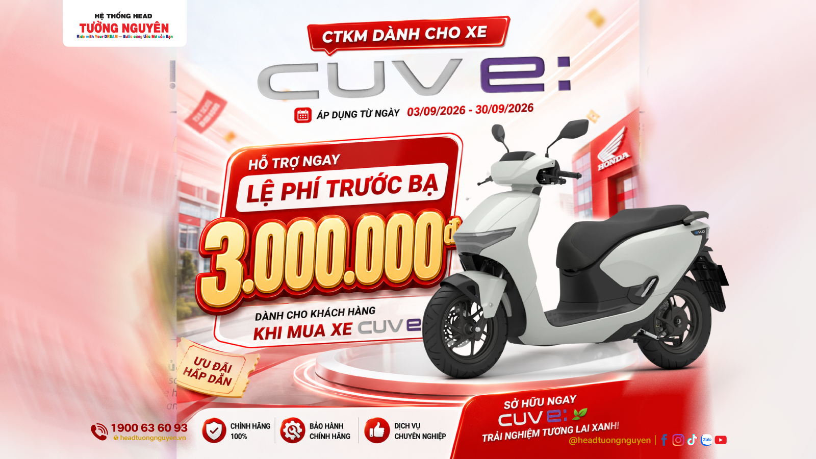 SỞ HỮU Honda CUV e: – NHẬN NGAY 3.000.000Đ LỆ PHÍ TRƯỚC BẠ