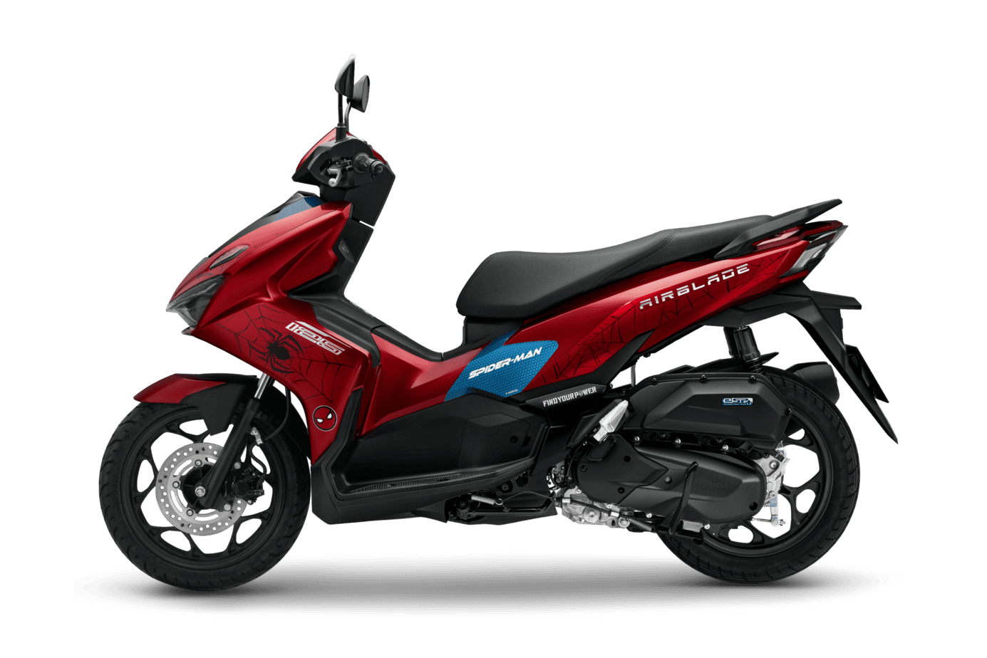 Air Blade 160/125 — Marvel Spider-Man — 2026 — màu Đỏ Đen, góc nhìn 5