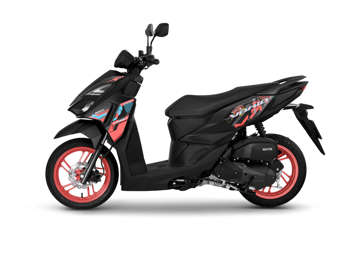 Vario 125 — Street — 2027 — màu Đen/Vành Cam, góc nhìn 3